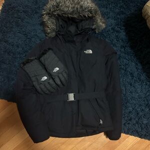 North Face Jacket w/ Accessories